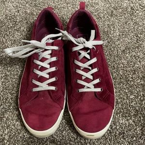 Gap Cranberry Velvet Sneakers